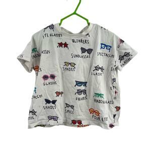 Beau Loves Glasses Short Sleeve Boxy‎ Tee Size 2-3 Year